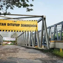 Rawan Kecelakaan, Jembatan Sungai Masjid Lama Dumai Ditutup untuk Perbaikan Total Tahun Ini